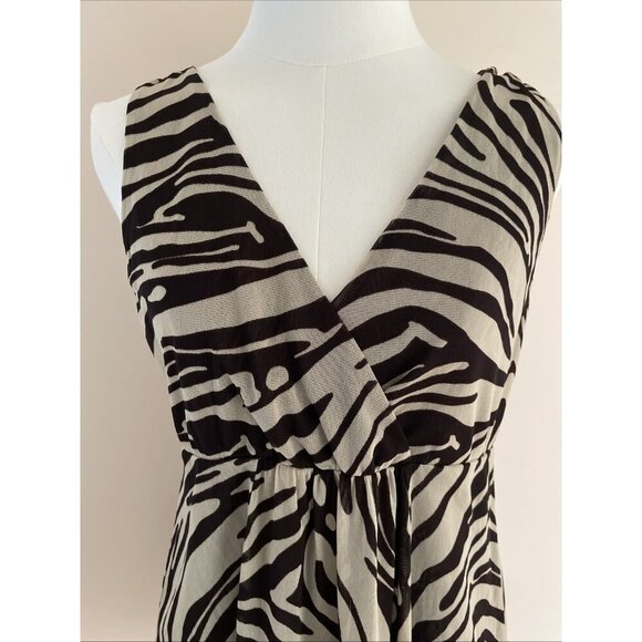 Vintage Y2k Michael Kors Animal Print Top Size Large Brown Empire Waist Fairy - Picture 2 of 10